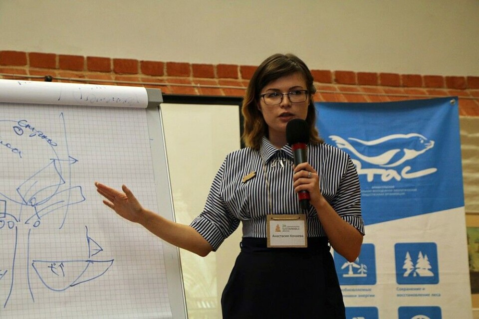 Anastasia Kochneva is chairperson of Aetas environmental youth group in Arkhangelsk. Photo: Aetas