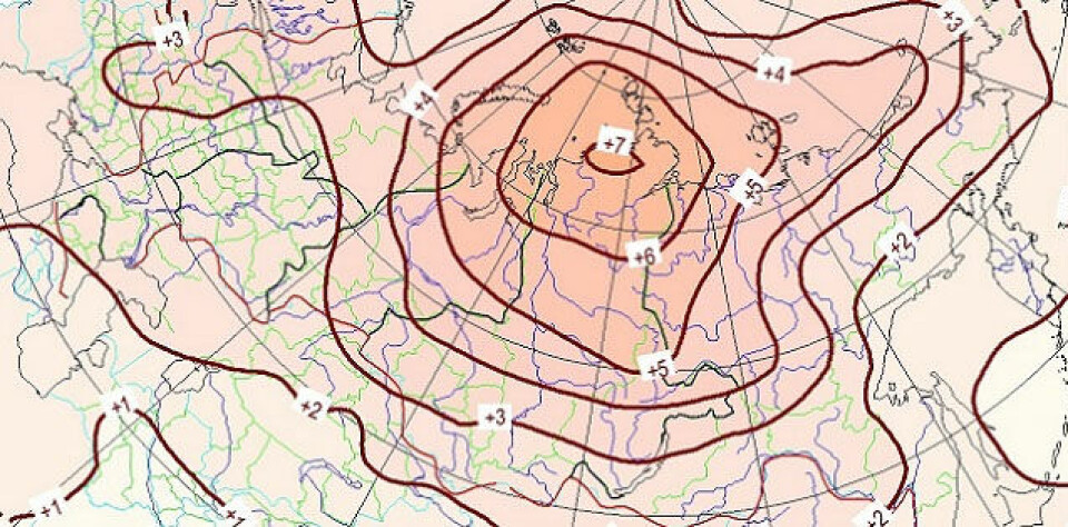 Temperature deviations in Russia 2020. Map by Roshydromet
