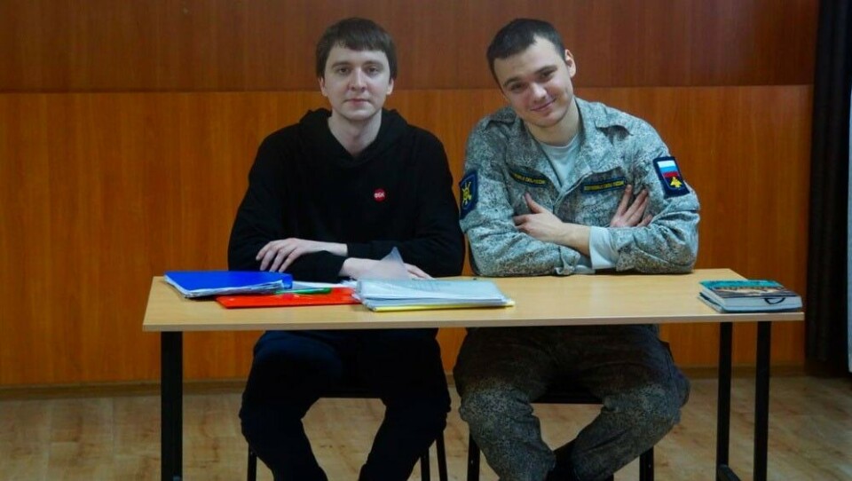 Ruslan Shaveddinov (right) is member of Aleksey Navalny's Anti-Corruption Fund and has been forcefully sent to Novaya Zemlya to serve as conscript soldier. Photo: Navalny.com