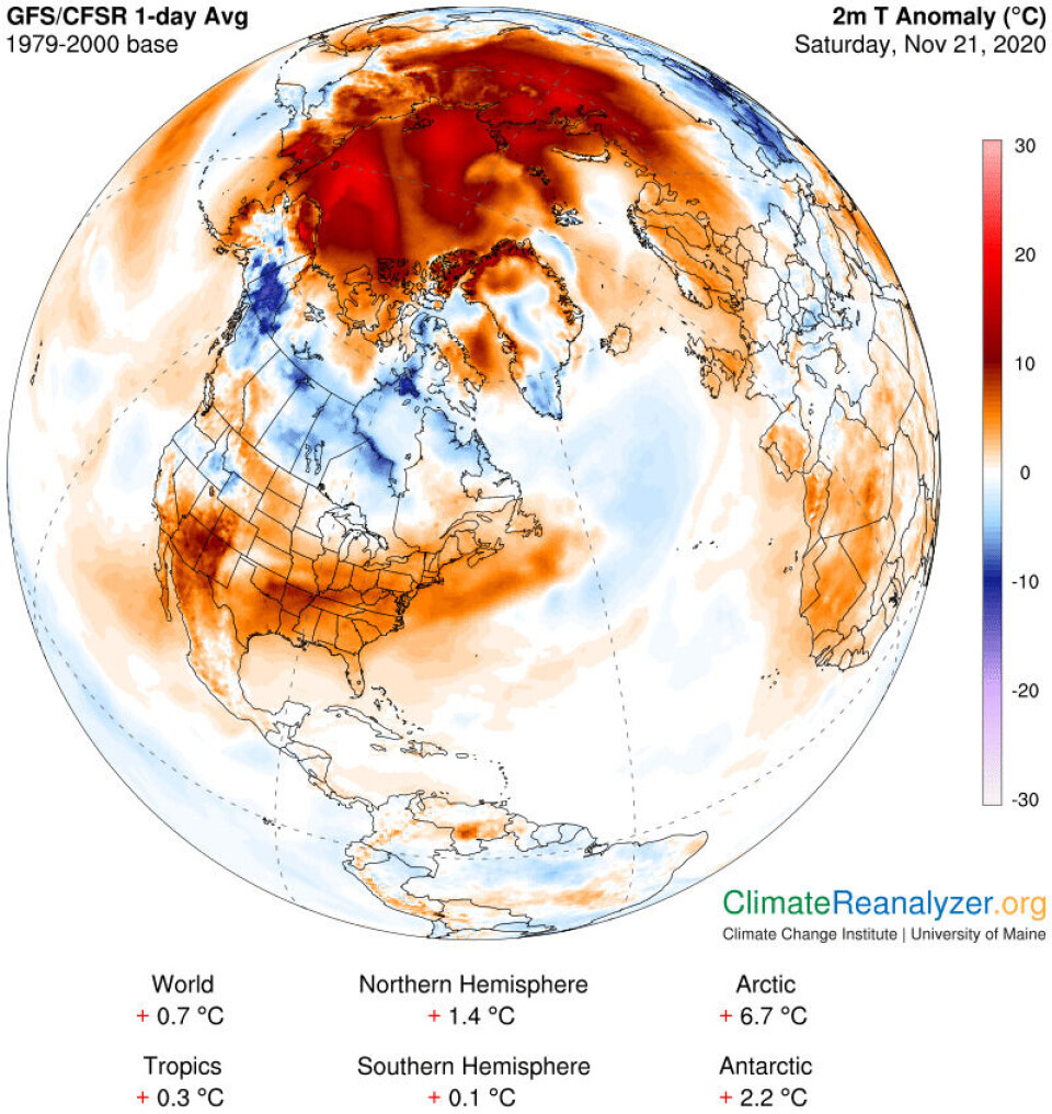 Shocking temperatures across the Arctic