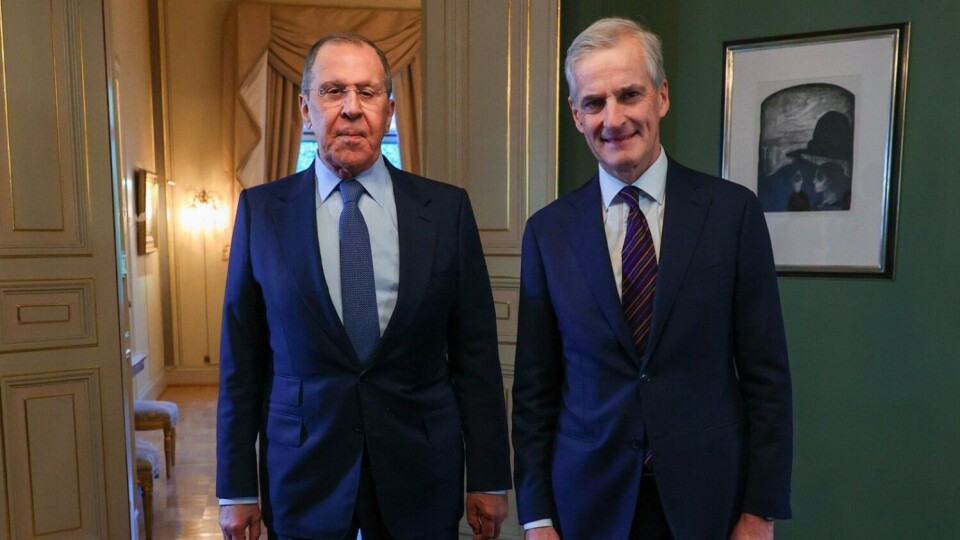 Sergei Lavrov meets Jonas Gahr Støre in Oslo. Photo: mid.ru
