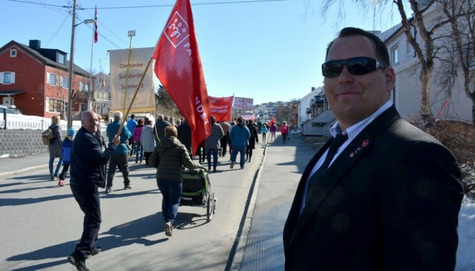 Henning Bråten is leader of the local office of labour union LO. He is also among the people behind the column against Head of Police Ellen Katrine Hætta. Photo: Atle Staalesen