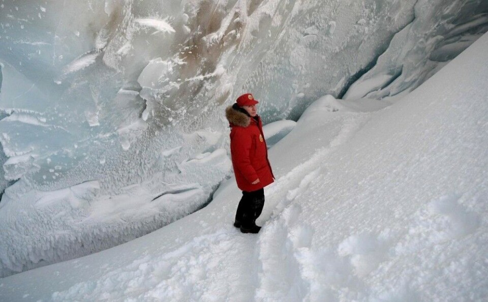 Putin in 2017 visited a glacier at Franz Josef Land. Photo: Kremlin