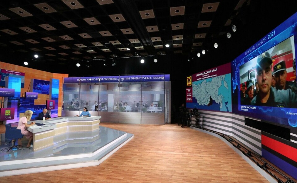 Vladimir Putin in this year’s call-in press conference. Photo: Kremlin.ru