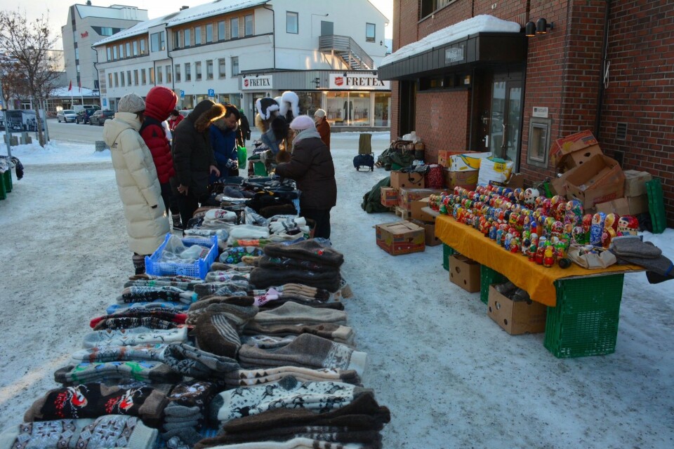Russian small traders regularly come to Kirkenes to sell their goods. Photo: Atle Staalesen