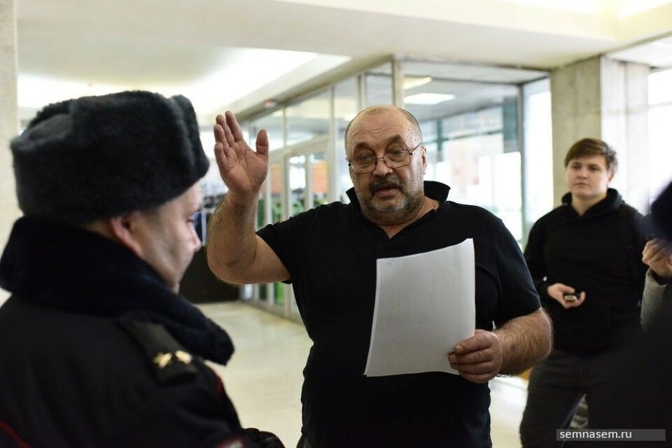 Andrei Ivashev is accused of 'inciting hatred' and of 'disrespect with the courts' and is now behind bars in the Komi Investigative Committee. Photo: Kirill Shein, 7x7-journal