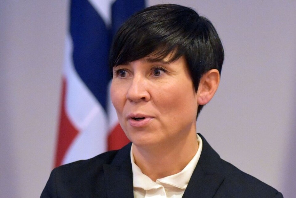 Foreign Minister Ine Eriksen Søreide. Photo: Thomas Nilsen