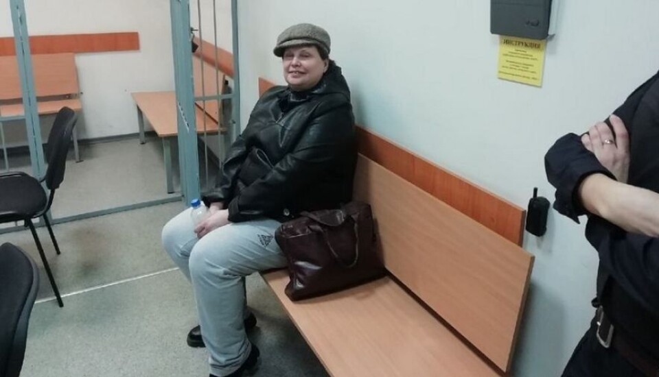 Irina Bystrova in police detention. Photo: Activatica