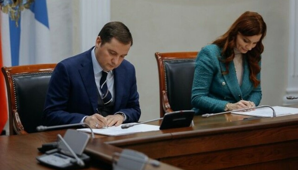 Women for Life President Natalya Moskvitina and Governor of the Arkhangelsk Region Alexander Tsybulsky. Photo: Alexander Tsybulsky’s social media page.