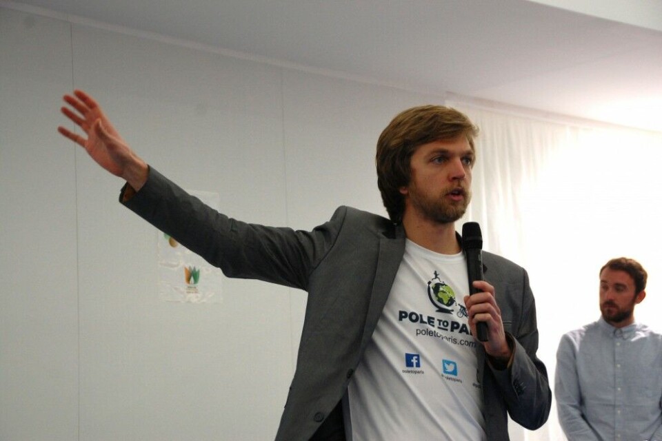 Erlend Moster Knudsen and Daniel Prince successfully brought their project Pole to Paris to the COP21 climate summit. Photo: Rebecka Snefuglli Sondell