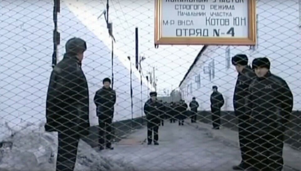 Prisoners at Penal Colony No 3 in Kharp. Screenshot of video posted on VK page or Kharp Penal Colony No 3