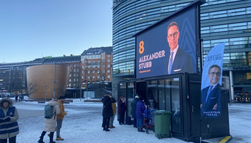 Of the nine presidential candidates is Alexander Stubb with the National Coalition Party leading the latest polls. Photo: Thomas Nilsen