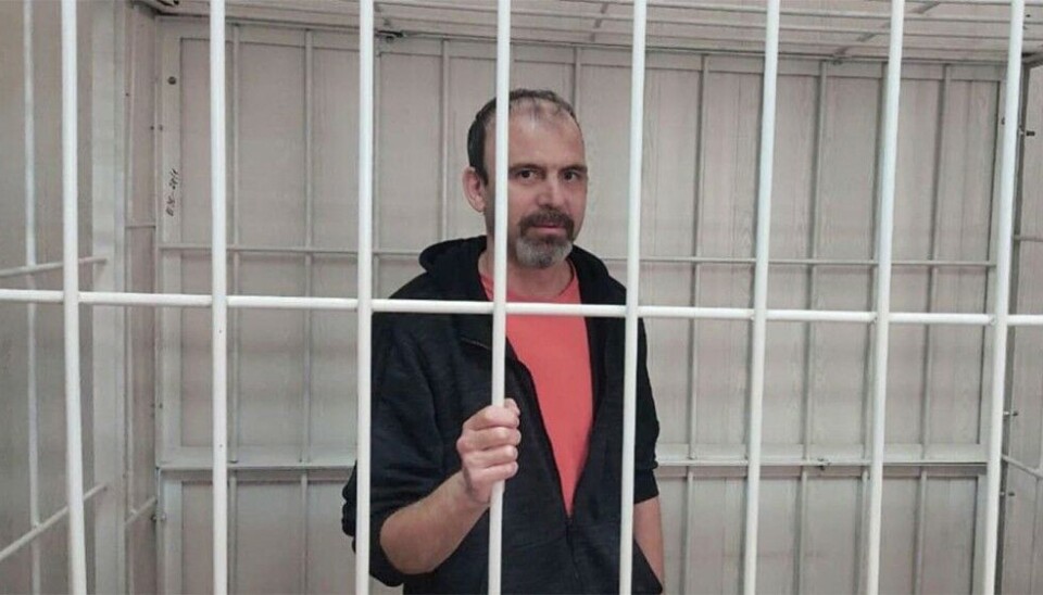 Behind bars: In court, Mikhail Afanasyev was placed in the defendant’s cage. Photo: Social media