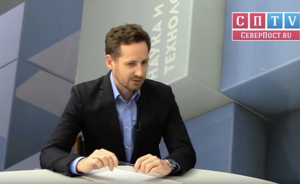 Editor Dmitry Visotsky. Photo: Screenshot from SeverPost TV