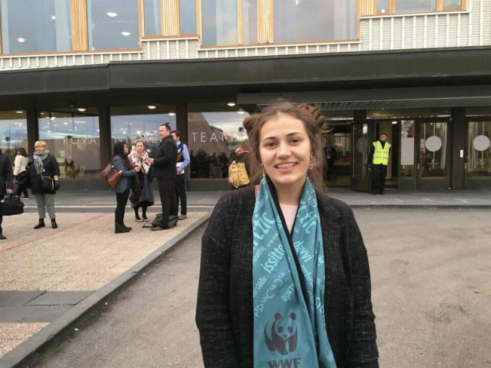 Anastasia Fedoseeva spoke in the recent Arctic Biodiversity Congress. Photo: Savepechora.ru