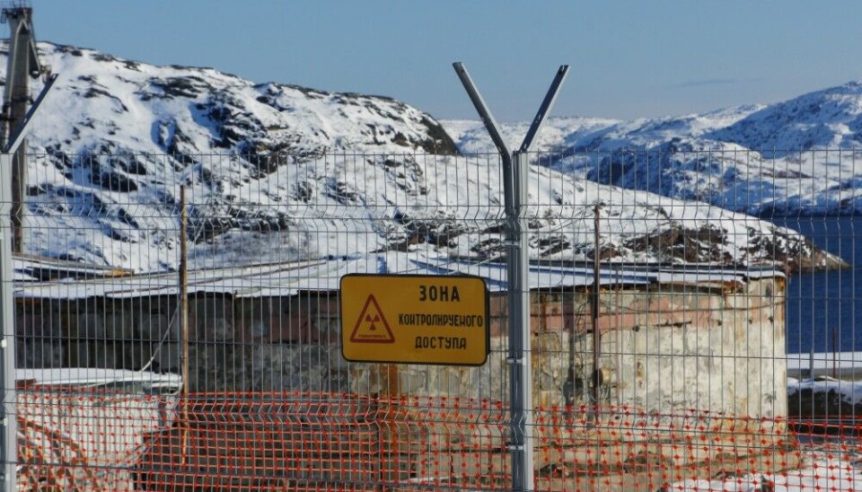 Spent nuclear fuel from about 90 reactor submarine cores were stored three fall-a-part concrete tanks near the shores to the Litsa fjord on Russia's Barents Sea coast.