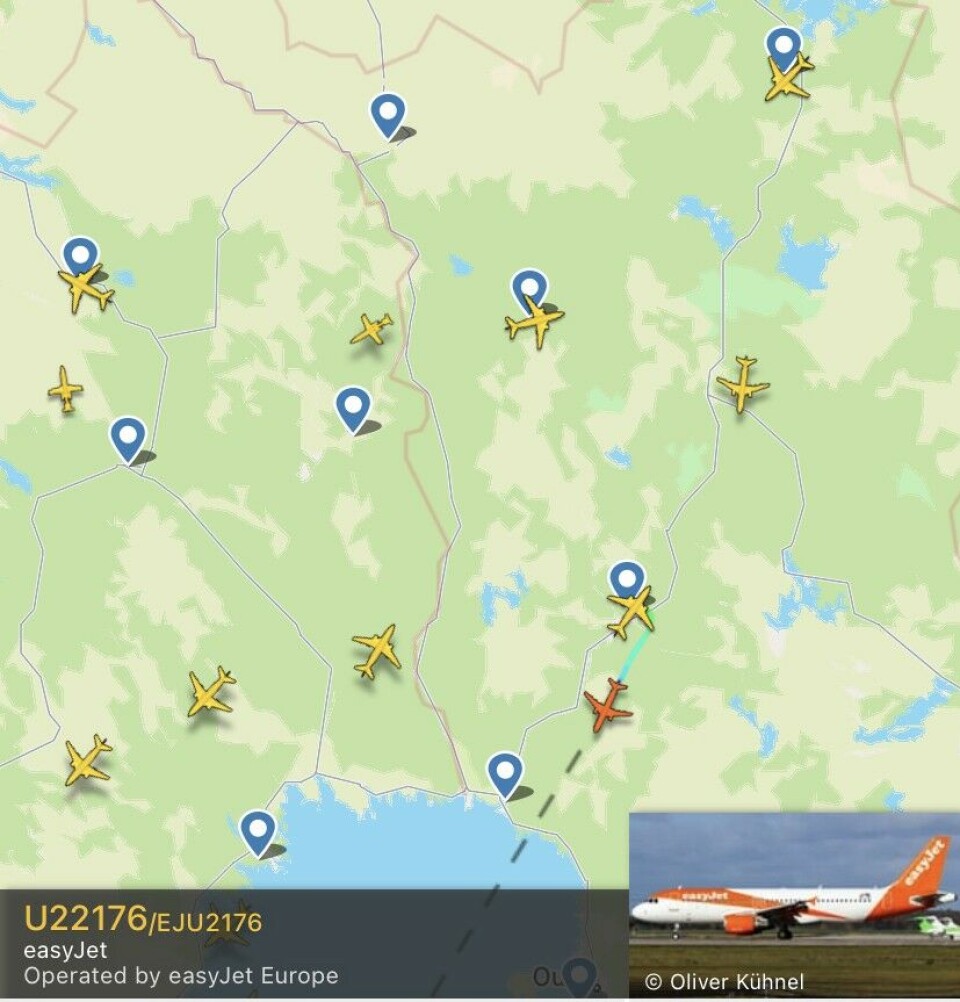 A few of the planes flying in and out of airports in Lapland, northern Finland on December 26. Screenshot from FlightRadar24.com