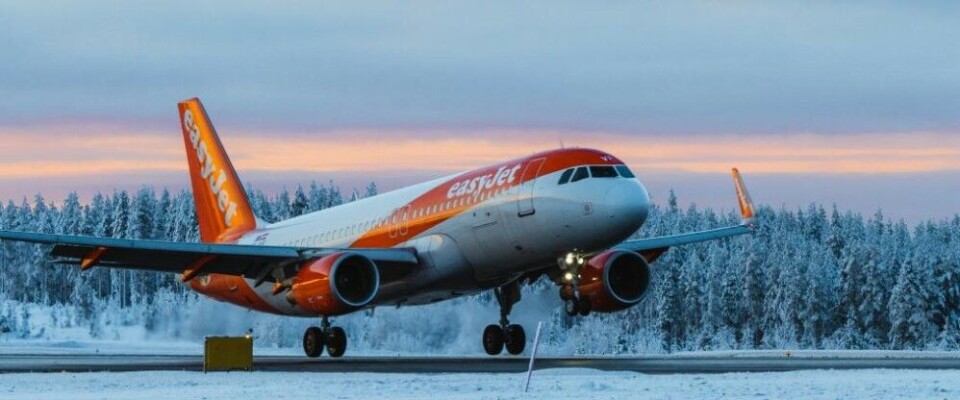 EasyJet flight from Milan lands in Rovaniemi on the Arctic Circle. Photo: Finnavia