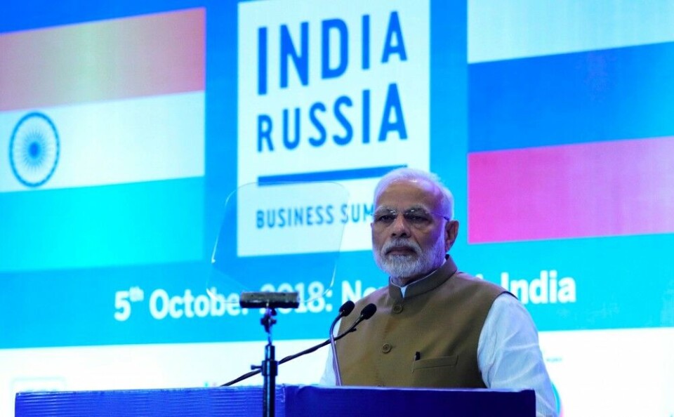 India's Prime Minister Narenda Modi has forged increasingly strong relations with Moscow. Photo: Kremlin.ru