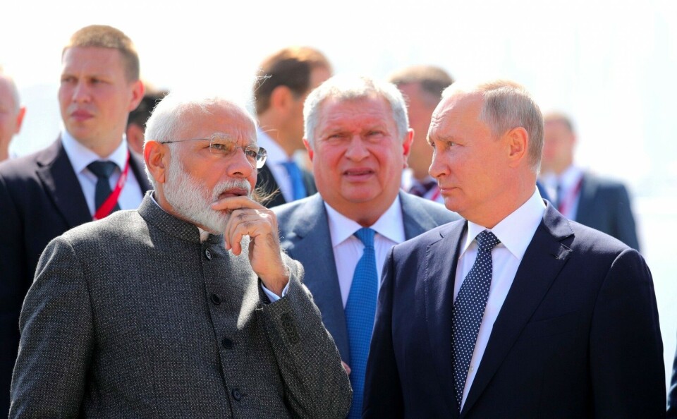 Narenda Modi, Igor Sechin and Vladimir in partnership. Photo: Kremlin.ru