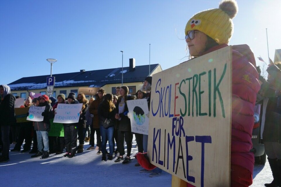 «School strike for climate.» Photo: Thomas Nilsen