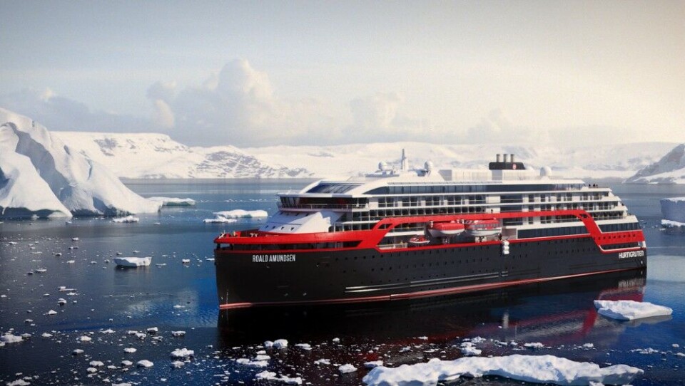 'Roald Amundsen' is one of Hurtigruten's new cruise vessels for voyages in Arctic waters. Illustration: Hurtigruten