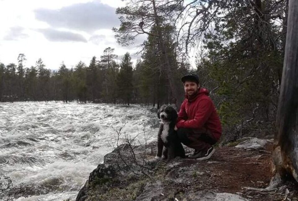 David Kelemeny enjoys life in Inari. Photo: Sara Wesslin