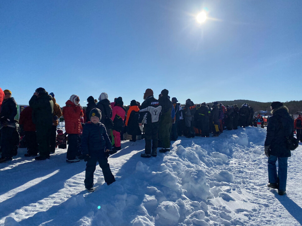 Many spectators at site as the 70th reindeer races take place in Inari. Photo: Saara-Maria Salonen