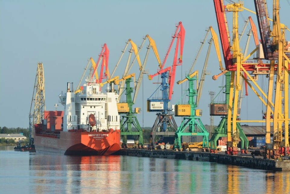 Today's seaport north of Arkhangelsk in the Dvina River Delta. Photo: Thomas Nilsen