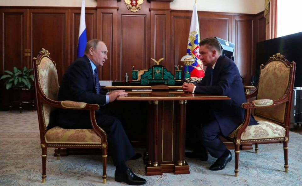 Vladimir Putin meets Aleksey Miller. Photo: Kremlin.ru