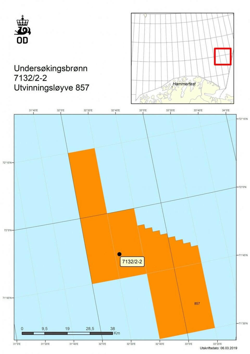 The Gjøkåsen well. Map by npd.no