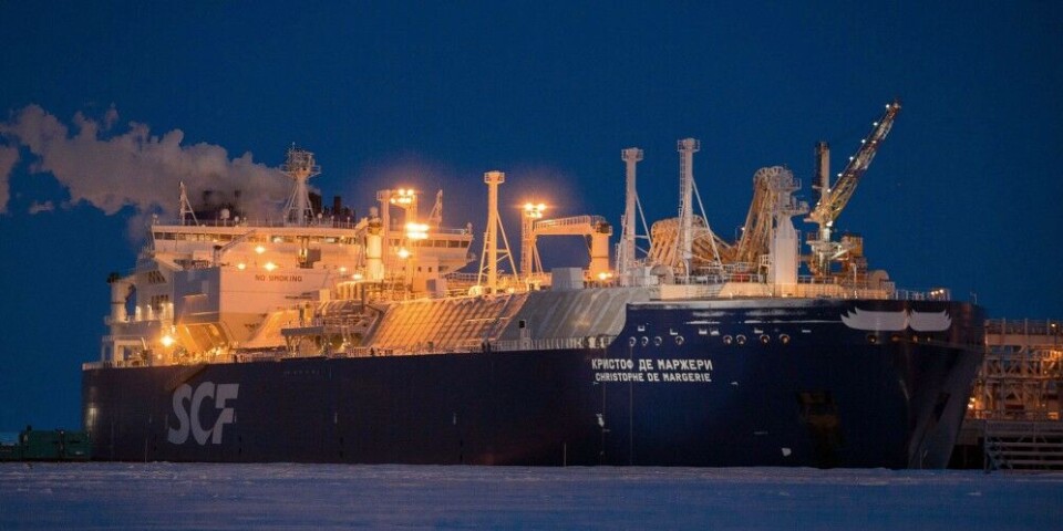 The 'Christophe de Margerie' is joined by more LNG carriers in Sabetta. Photo: Sovcomflot