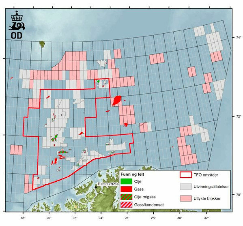 New blocks in Barents Sea offered as part of Norway’s 24th License Round. Map by ndp.no