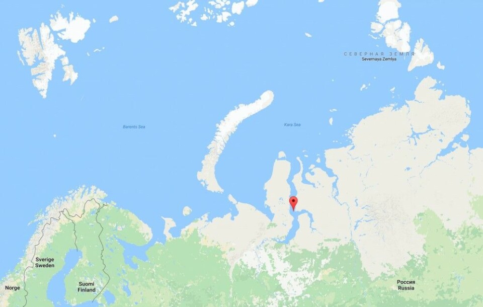 The Gulf of Ob separates the Yamal and Gydan Peninsulas