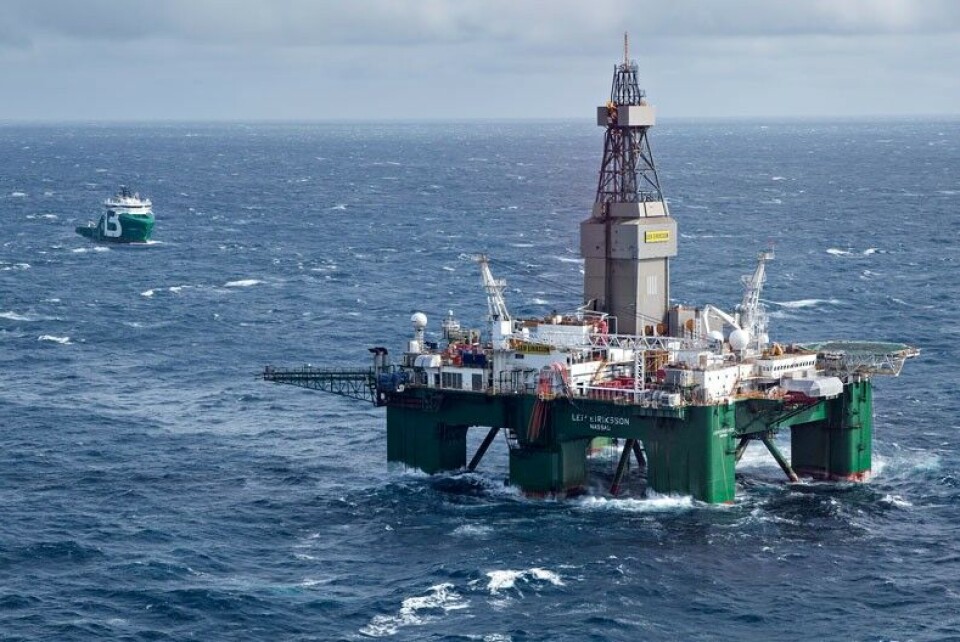 Oil rig 'Leiv Eriksson' drilling at the Gohta field in the Barents Sea. Photo: Lundin Norway