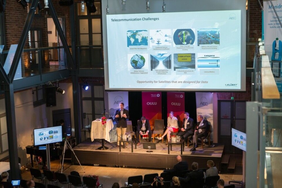 Ronald van der Breggen, CCO of LeoSat, talked about satellite constellations for connectivity in the remote areas of the Arctic. Photo: Petteri Löppönen