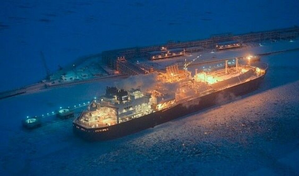 LNG carrier 'Christophe de Margerie' in Sabetta. Photo: Yamal-Nenets administration