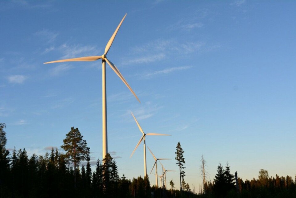 Wind power in northern Sweden. Photo: Atle Staalesen