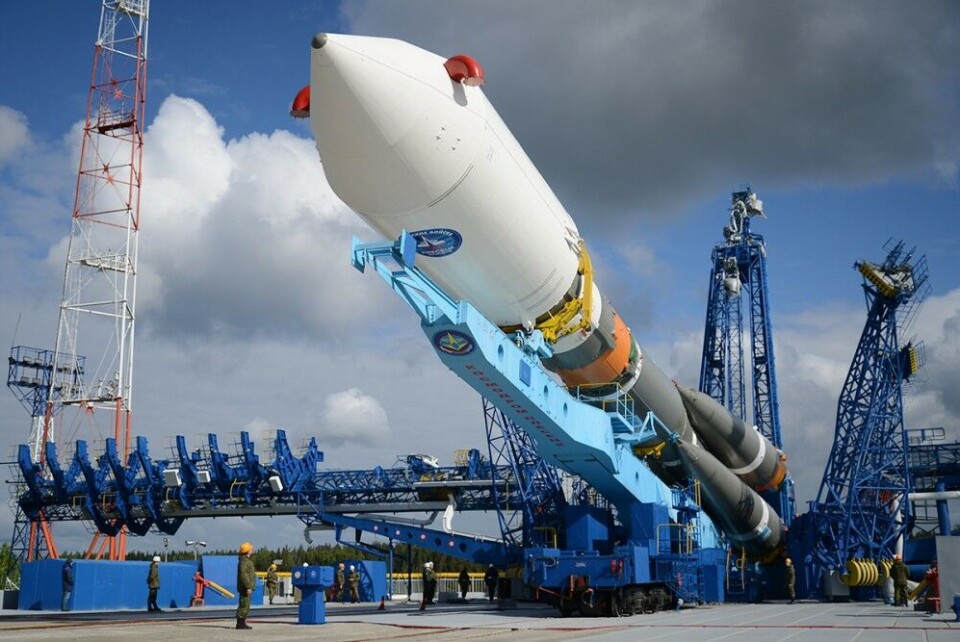 Soyuz-2 rocket with the Glonass satellite making ready for launch at Plesetsk cosmodrome. Photo: Ministry of Defense