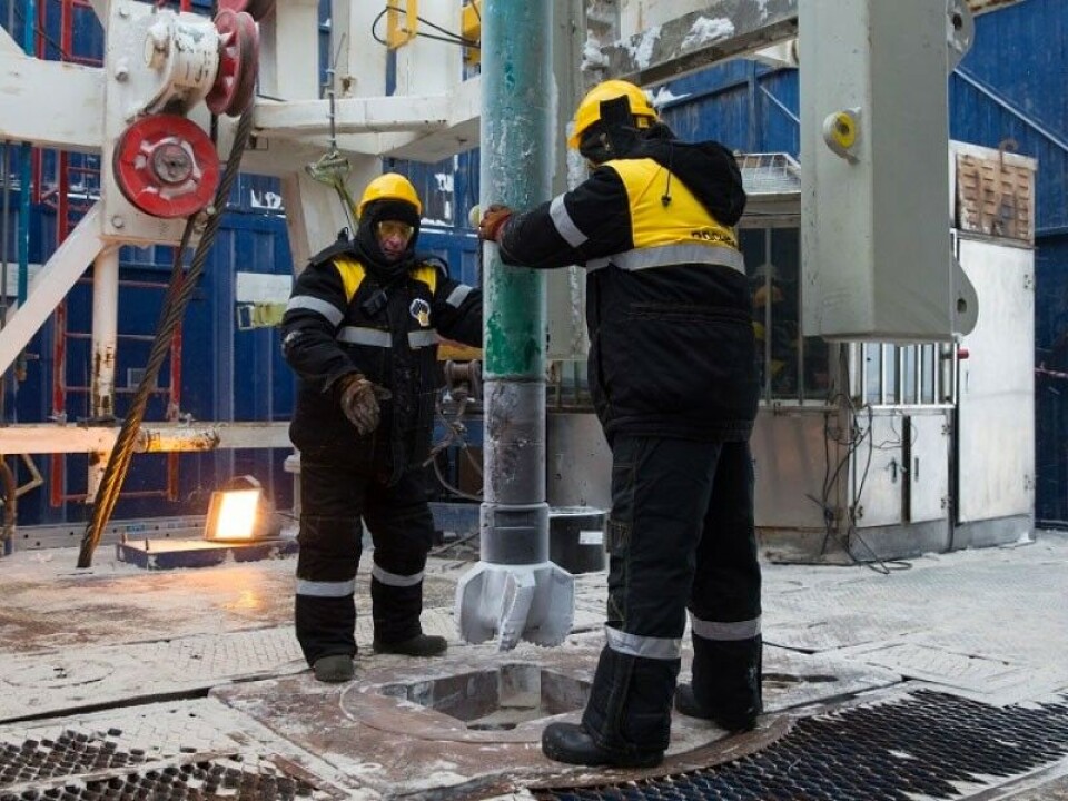 Буровые работы у побережья моря Лаптевых. Фото: Rosneft.ru