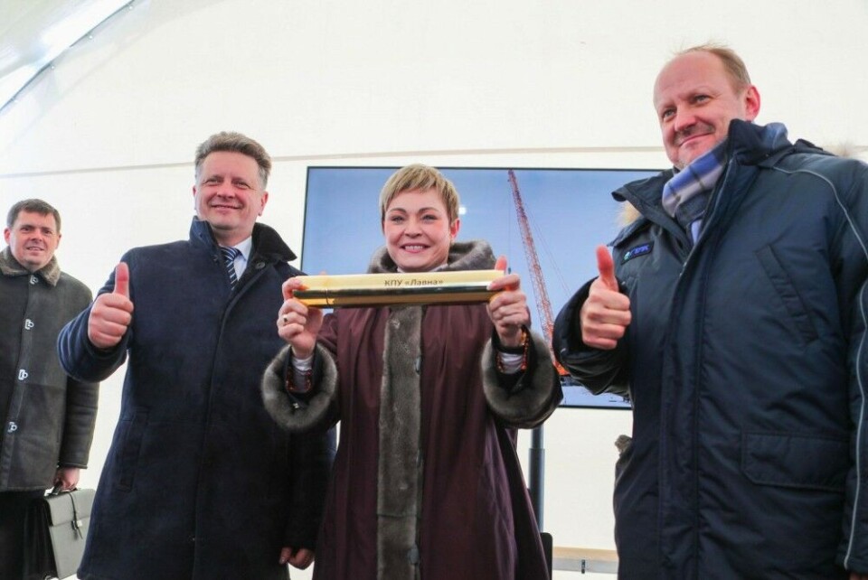 Thumbs up for the Lavna coal terminal. Photo: mintrans.ru