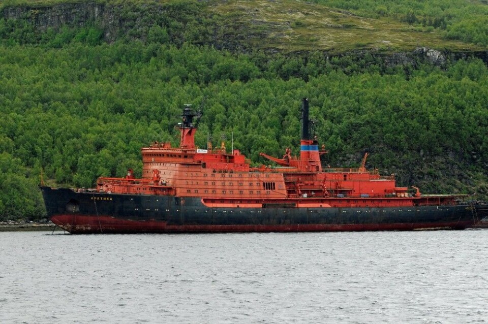 «Arktika» when she was laidup at Atomflot in the Kola Bay. Photo: Thomas Nilsen