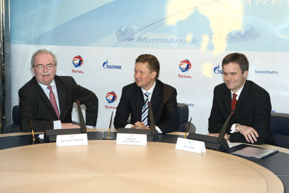 Total, Gazprom and StatoilHydro in 2008 announced the establishment of joint venture Shtokman Development AG. Photo: Shtokman.ru