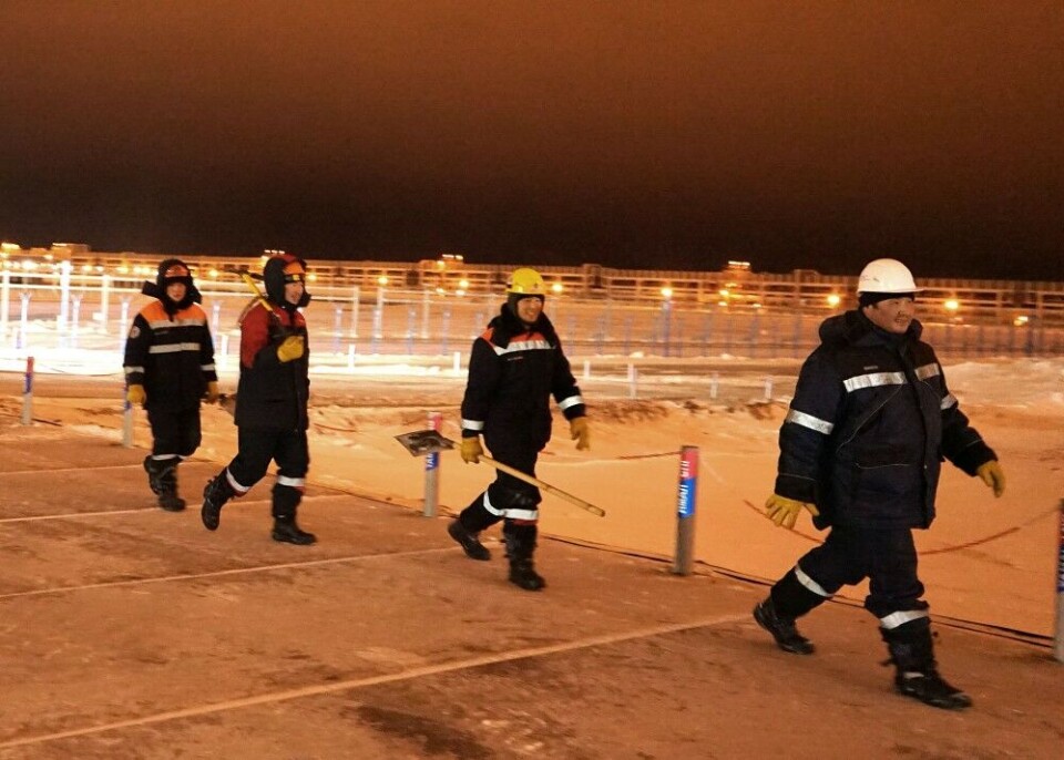 Asian workers in Russian Arctic project. Here from Sabetta. Photo: Atle Staalesen
