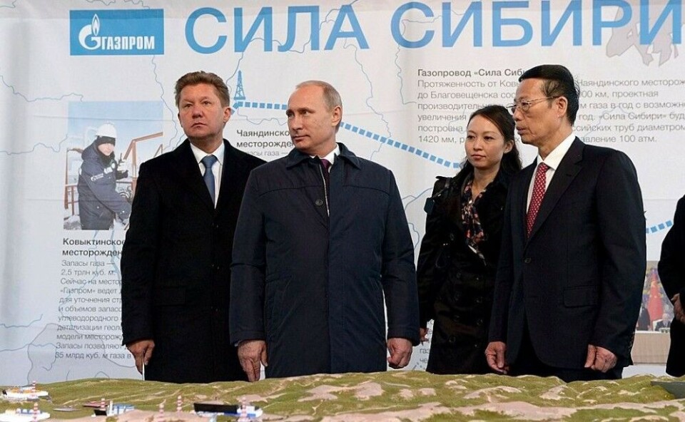Vladimir Putin launches construction of pipeline to China in 2014. Photo: Gazprom