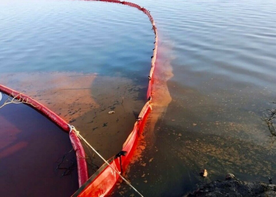 Oil on the water. Photo: Rosmorrechflot