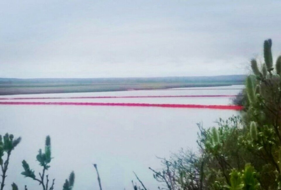 Oil booms on Taymyr rivers and lakes. Photo: Rosmorrechflot
