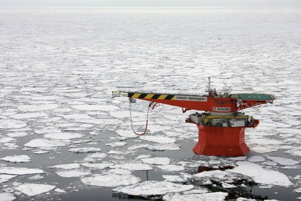 The Varandey terminal is located 21 km off the Russian Arctic coast. Photo: Lukoil