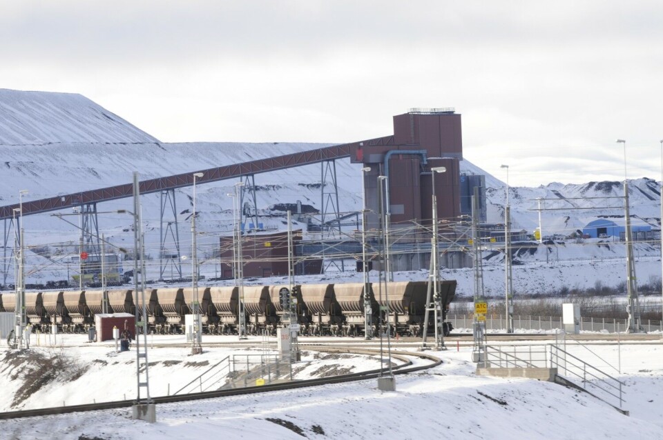 From Kiruna, the iron-ore is sent by rail to the port of Narvik on Norway’s northern coast. Photo: Thomas Nilsen