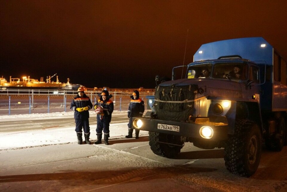 Workers in Sabetta, Yamal Peninsula. Photo: Atle Staalesen